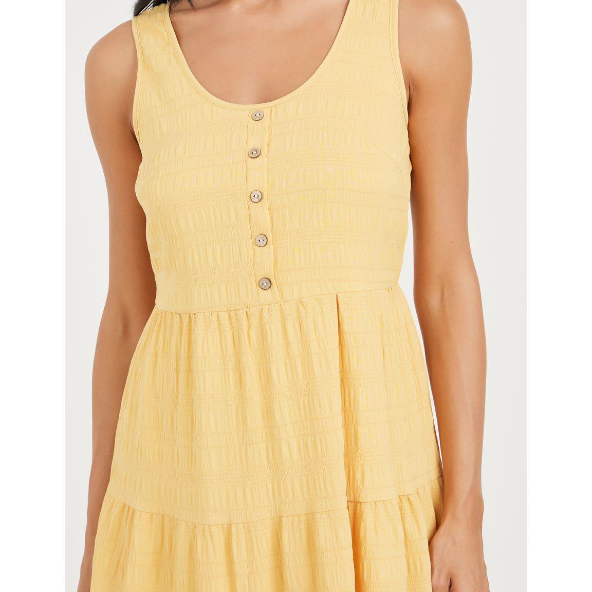 Styli Textured Button Detail Sleeveless Tiered Midi Dress-women-clothing-dresses-image-3
