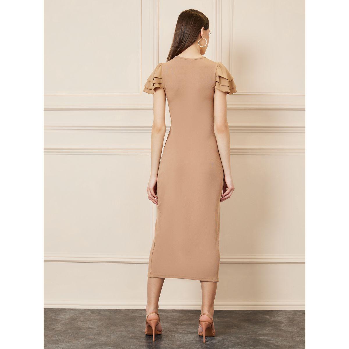 Styli Frill Layer Sleeves Bodycon Midi Dress-women-clothing-dresses-image-4