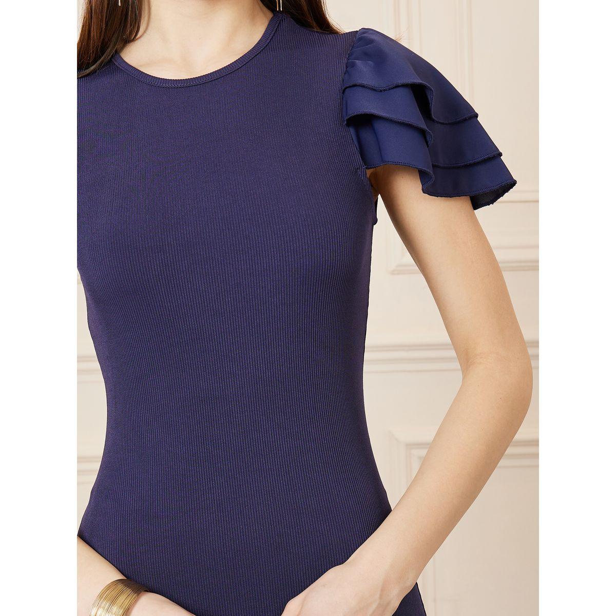 فستان ميدي ضيق مع اكمام بطبقات-women-clothing-dresses-image-3