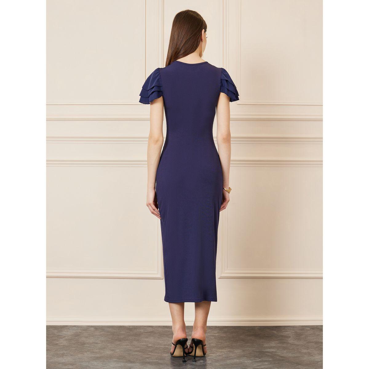 فستان ميدي ضيق مع اكمام بطبقات-women-clothing-dresses-image-4