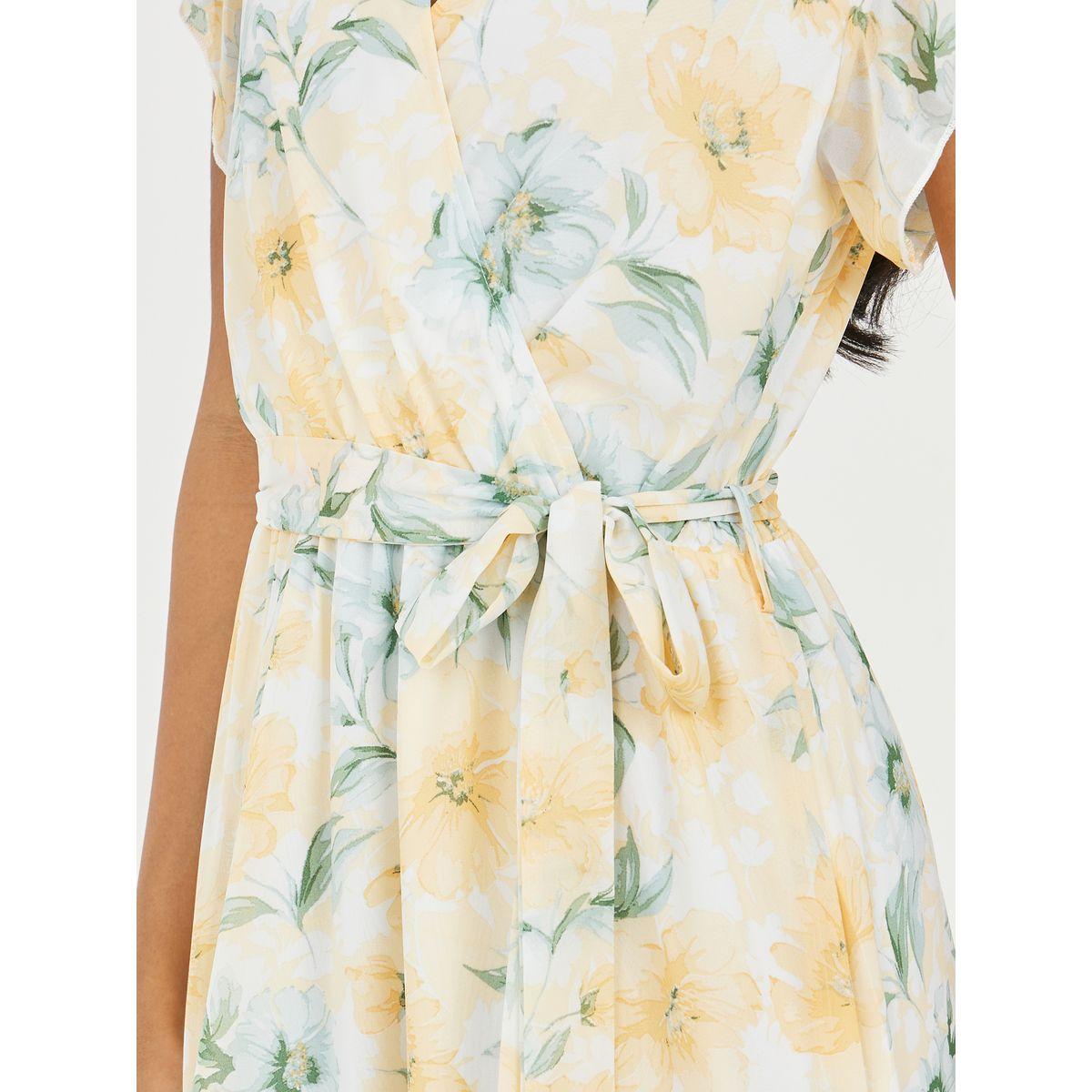 فستان ميدي مطبع بزهور مع اكمام كشكش-women-clothing-dresses-image-3