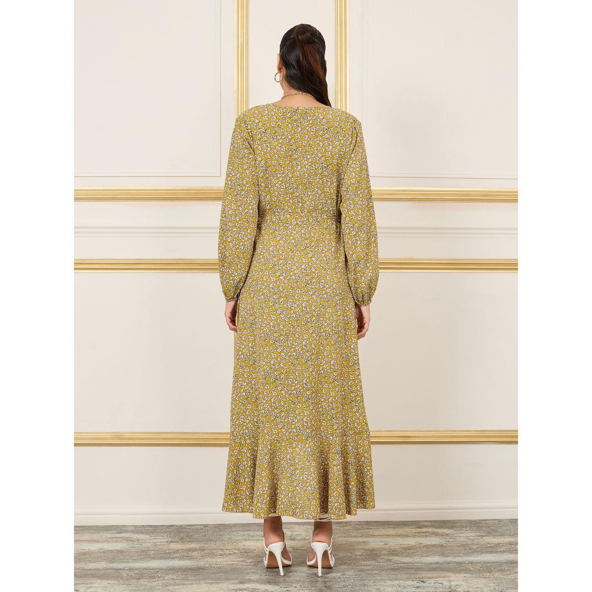Styli Ditsy Print Ruffle Hem Wrap Maxi Dress-women-clothing-dresses-image-4
