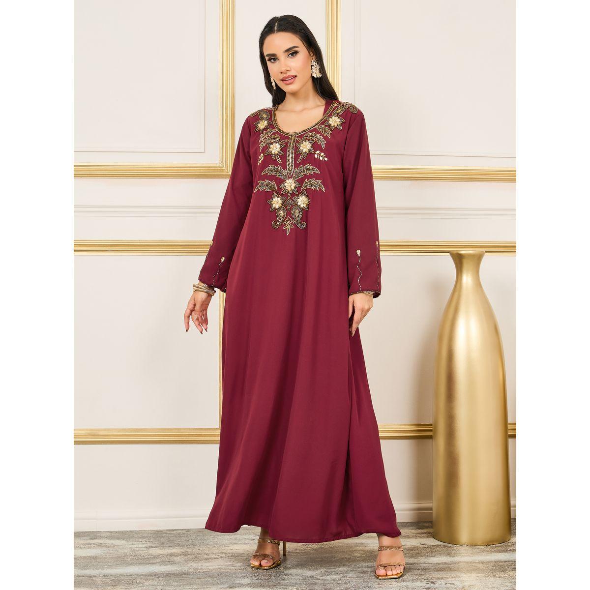Styli Handwork Beaded Detail Jalabiya-women-arabicclothing-jalabiyas-image-1