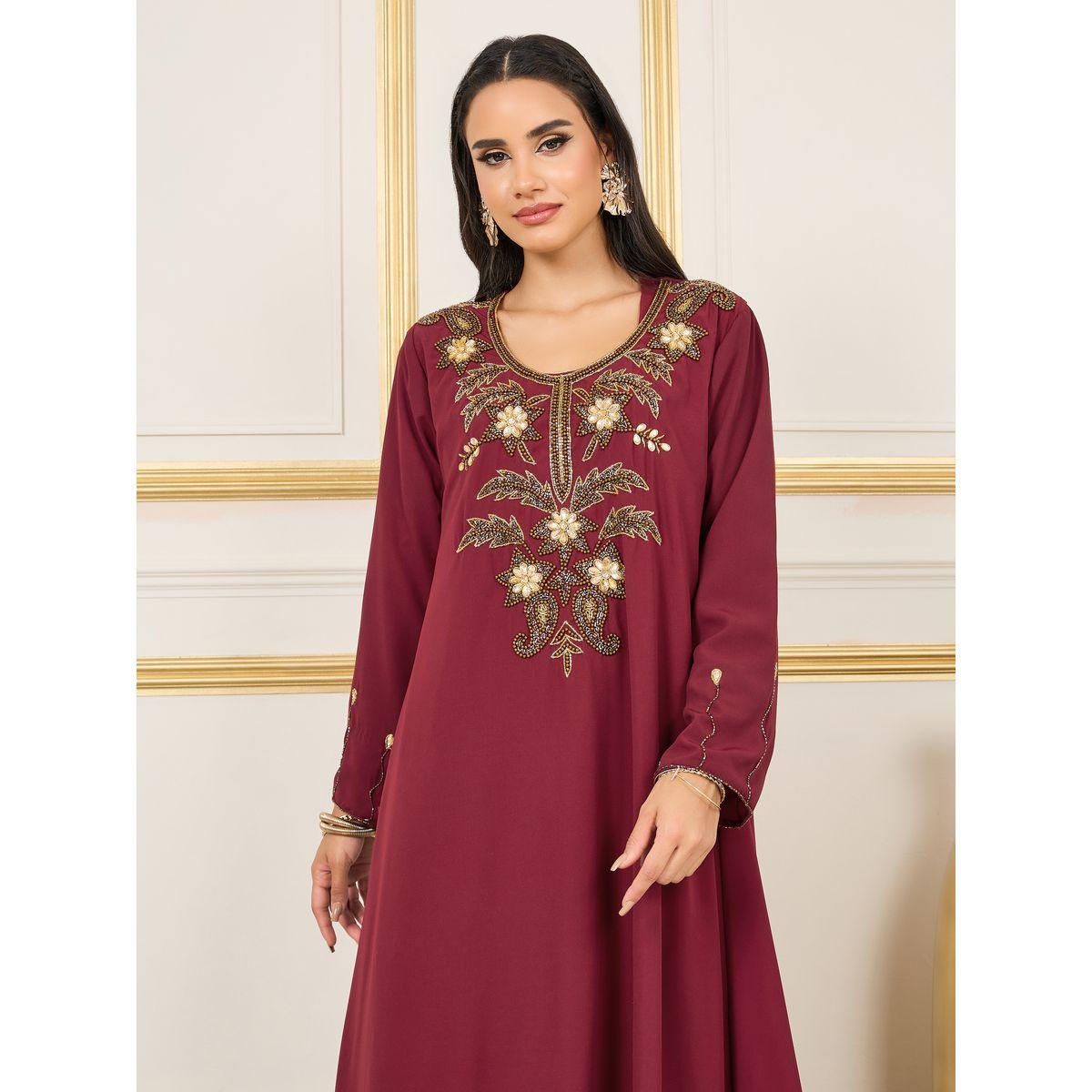 Styli Handwork Beaded Detail Jalabiya-women-arabicclothing-jalabiyas-image-2