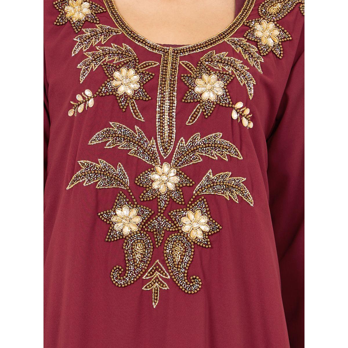 Styli Handwork Beaded Detail Jalabiya-women-arabicclothing-jalabiyas-image-3