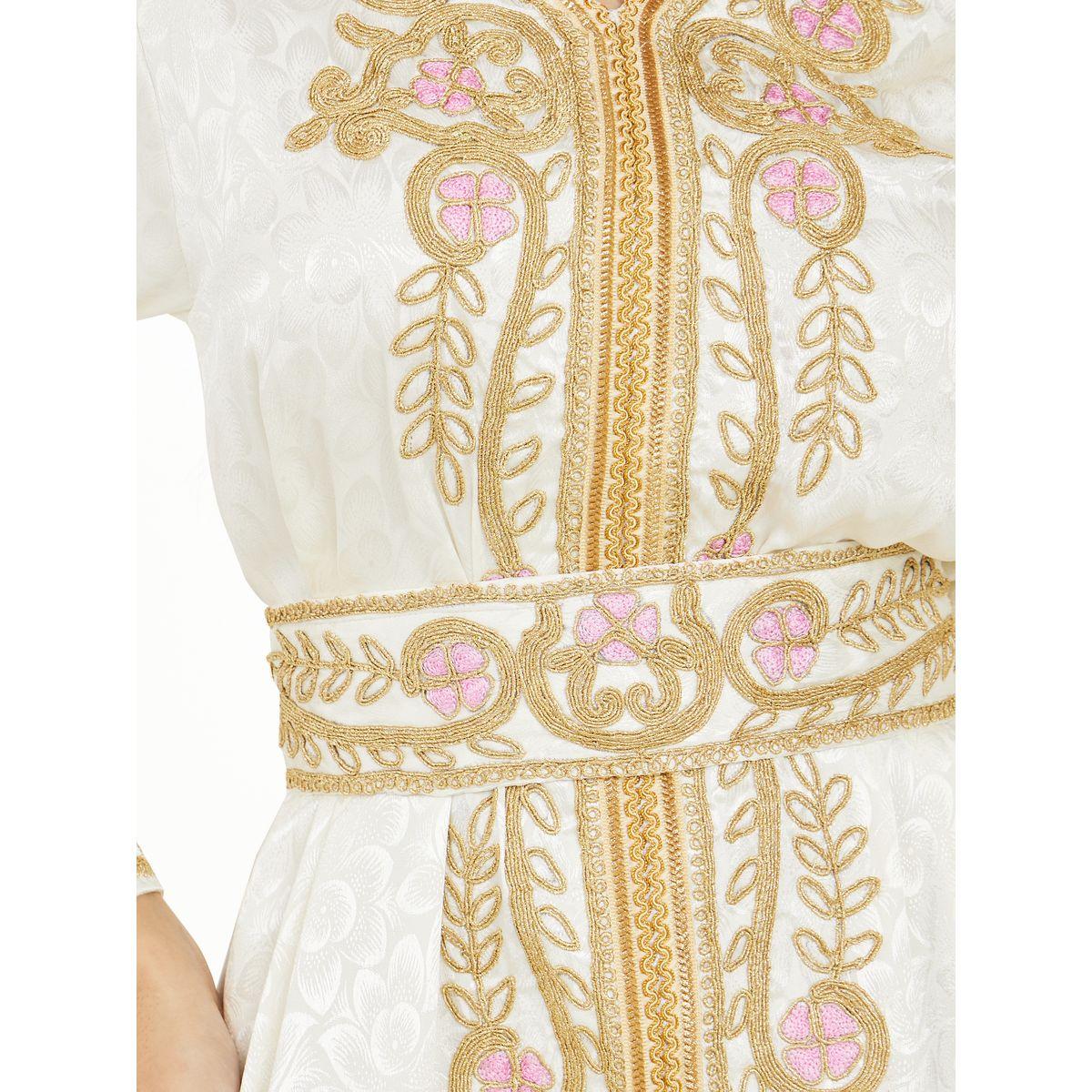 Styli Jacquard Hand Embroidered Kaftan-women-arabicclothing-kaftan-image-3