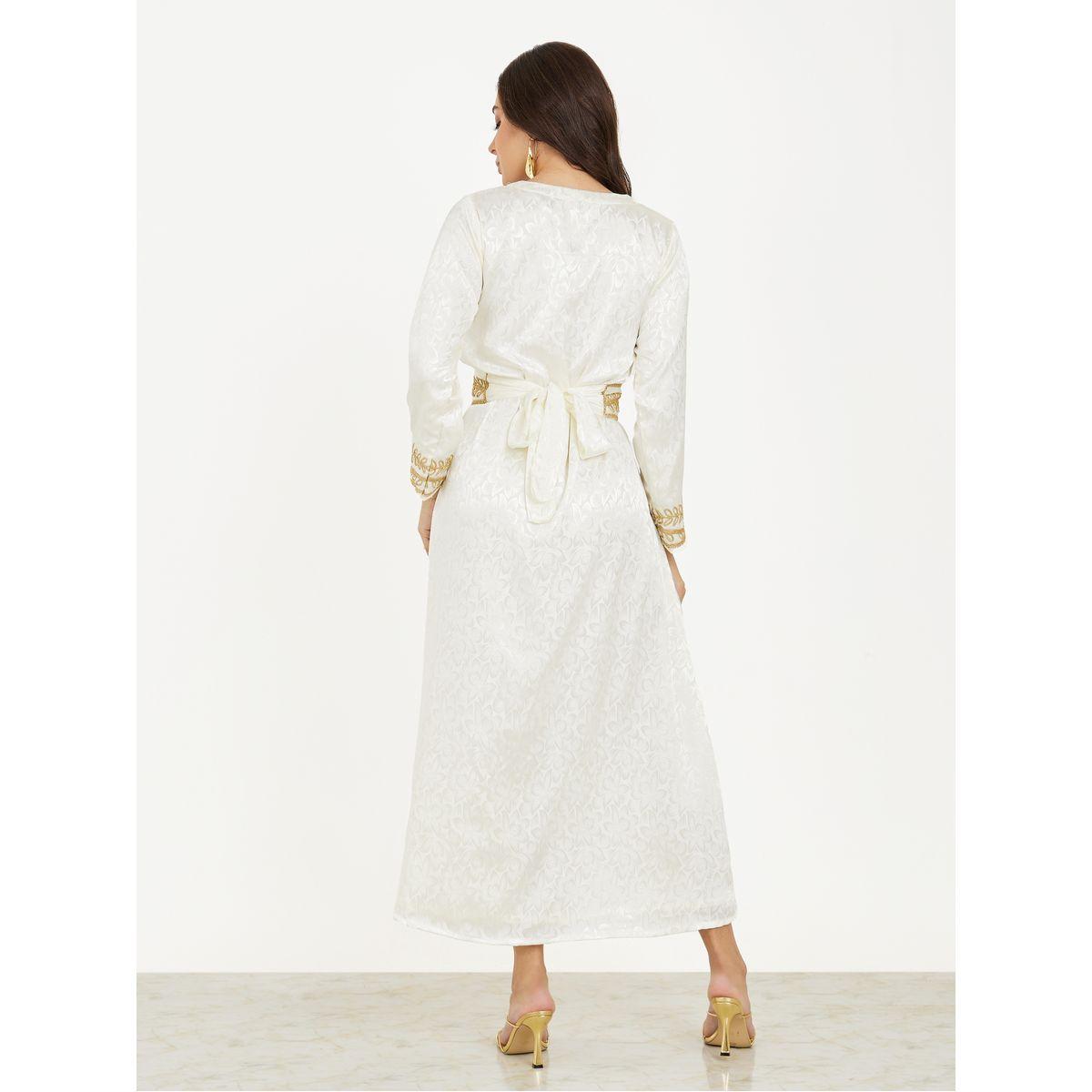 Styli Jacquard Hand Embroidered Kaftan-women-arabicclothing-kaftan-image-4