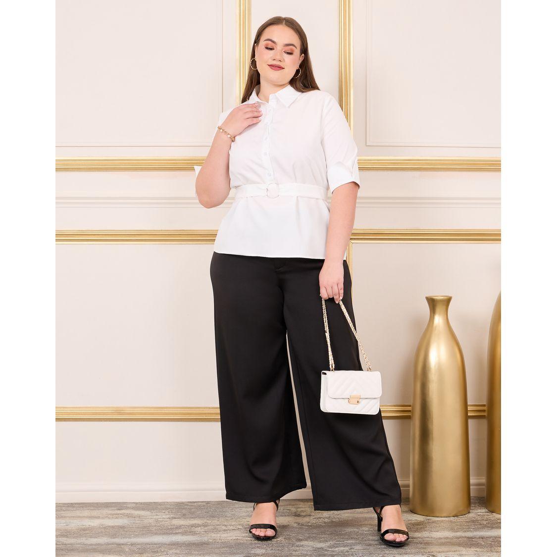 بلوزة بمقاس كبير مع أزرار وحزام خصر بحلقة-women-clothing-shirtsandblouses-shirts-image-2