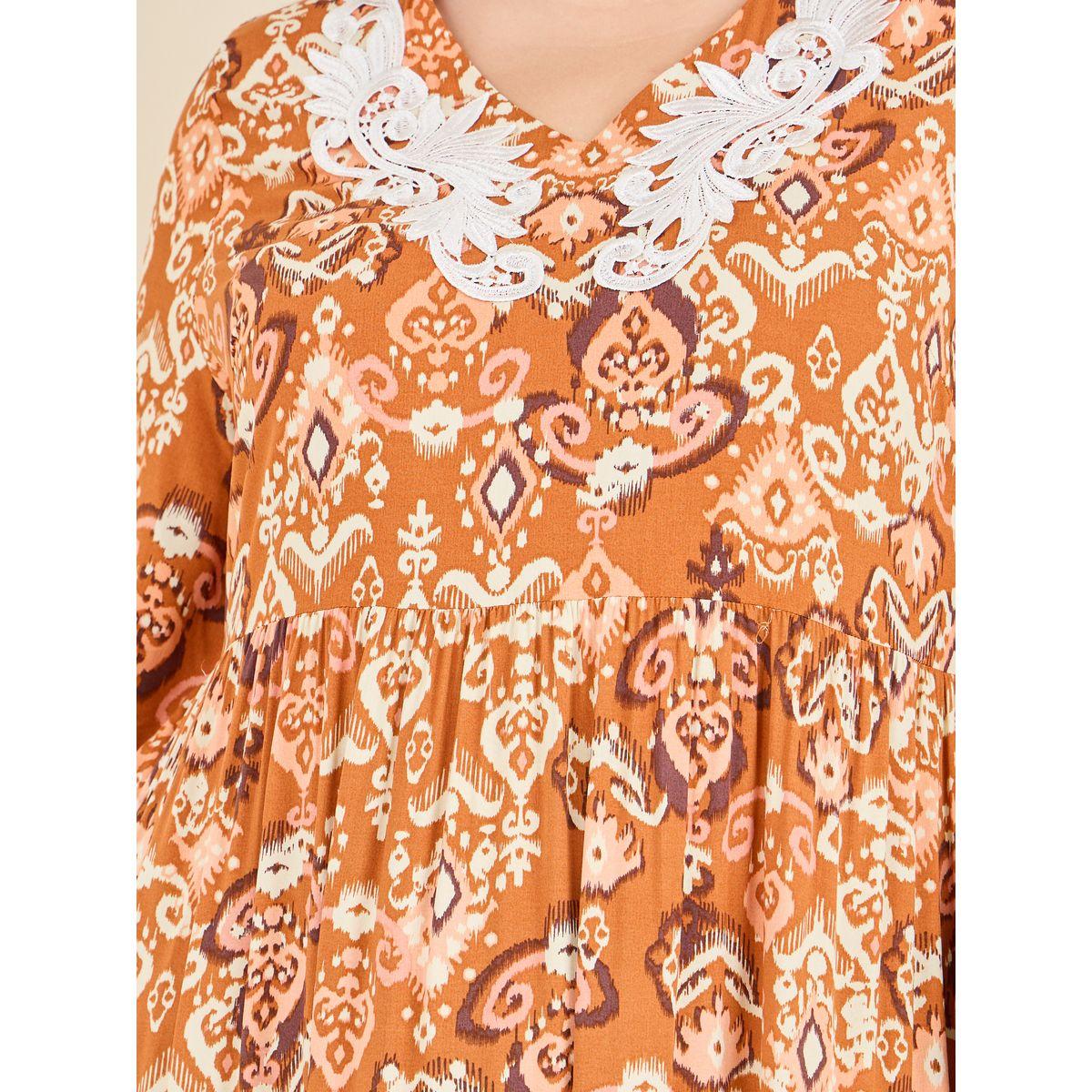 Styli Plus Embroidered Neck Ikat Print Tiered Maxi Dress-women-clothing-dresses-image-3