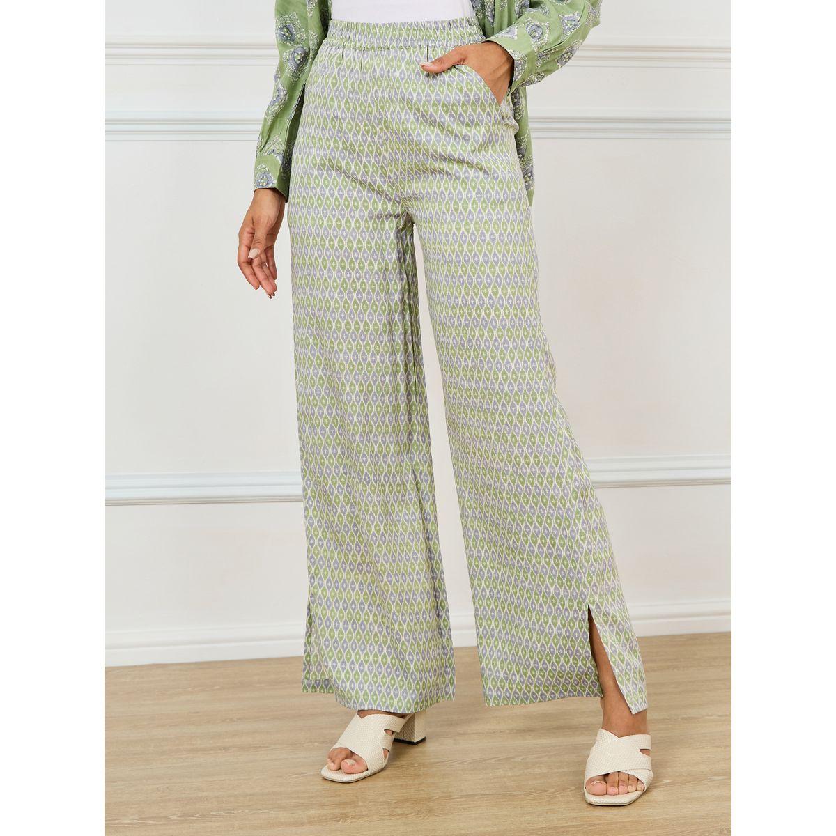 مجموعة من بنطال مع بلوزة مطبعة بالكامل-women-clothing-coordsets-image-5
