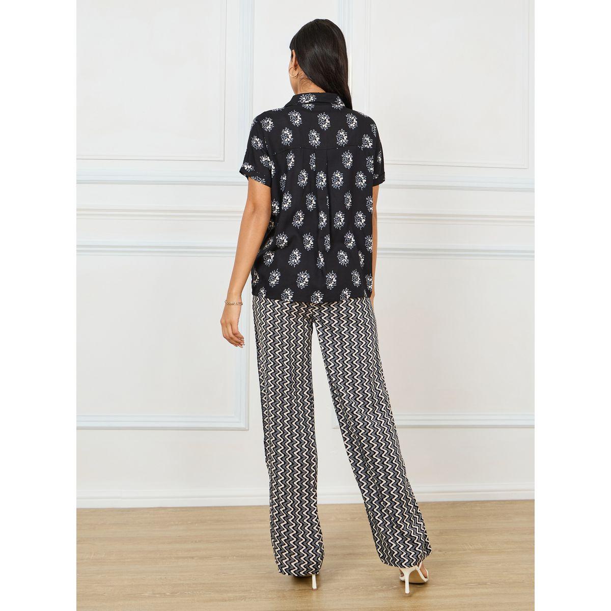 Styli Elevate All Over Print Shirt & Straight Pants Set-women-clothing-coordsets-image-6
