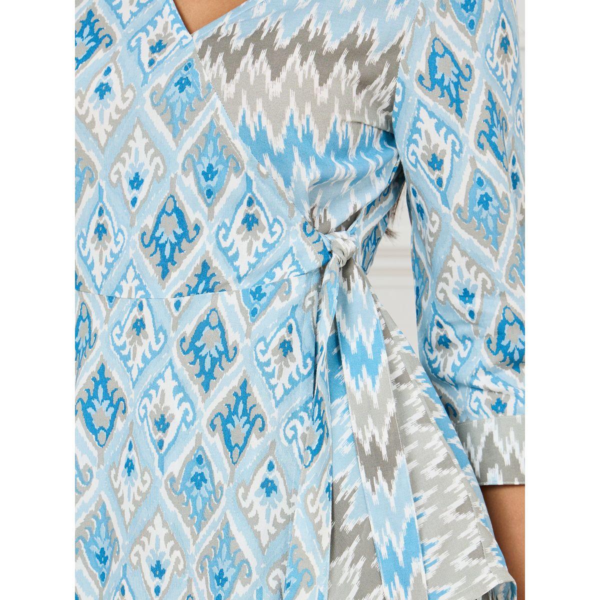 Styli Elevate Asymmetric Hem All Over Print Top & Pants Set-women-clothing-coordsets-image-3