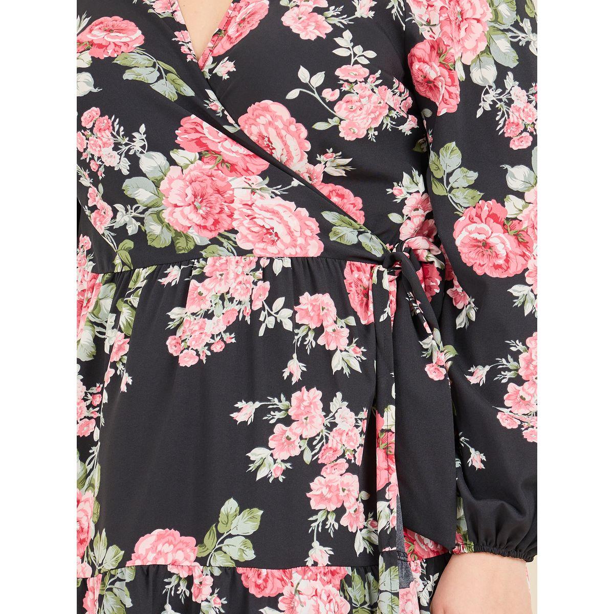 Styli Plus Floral Print Tiered Wrap Midi Dress-women-clothing-dresses-image-3