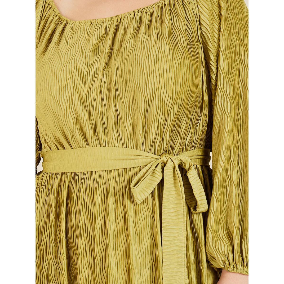 فستان طويل بليسيه بمقاس كبير مع اربطة-women-clothing-dresses-image-3