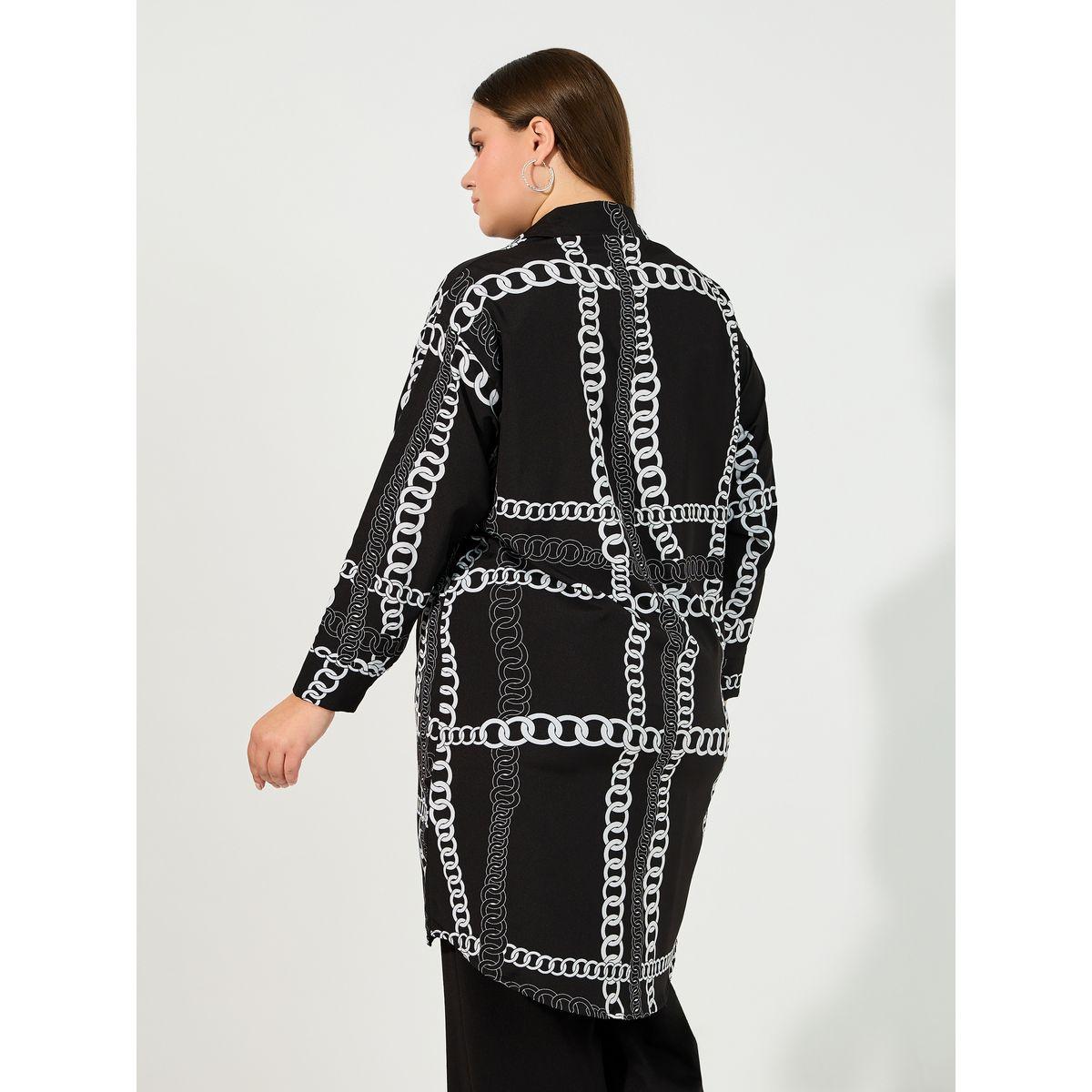 Styli Plus Size Chain Print Long Sleeve Regular Fit Tunic-women-clothing-shirtsandblouses-blouses-image-4