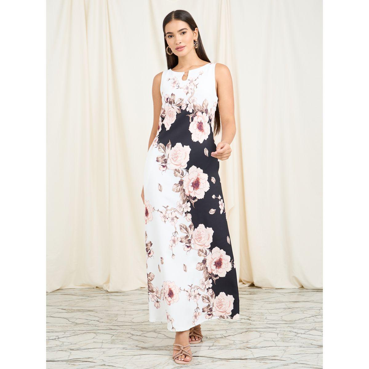 Styli Floral Print Sleeveless Shift Maxi Dress-women-clothing-dresses-image-1