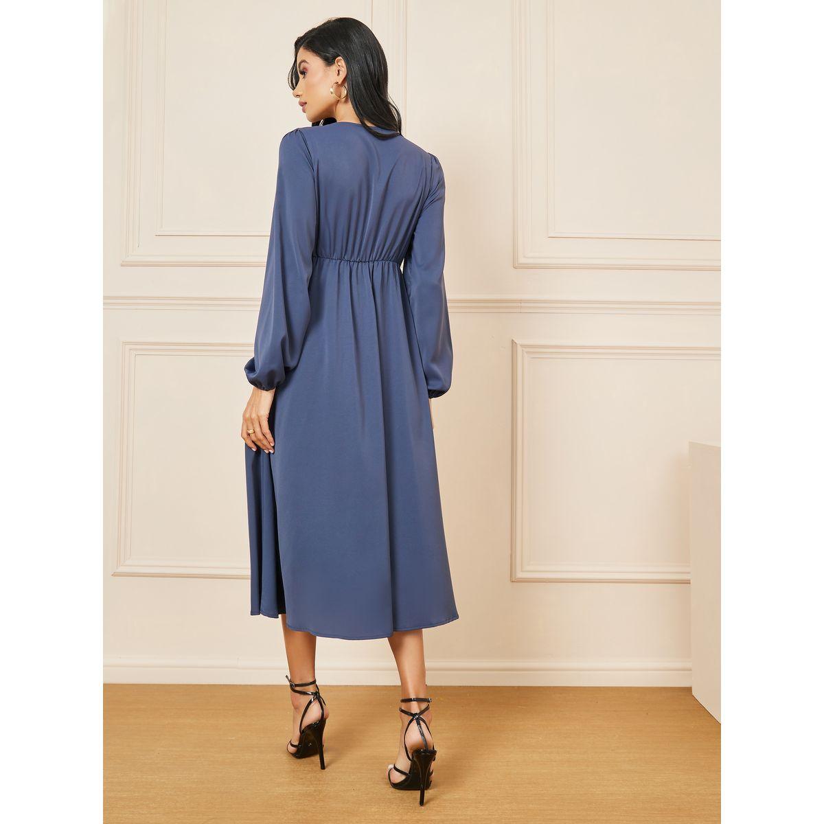 فستان ميدي بحافة واسعة وتفاصيل أزرار-women-clothing-dresses-image-4
