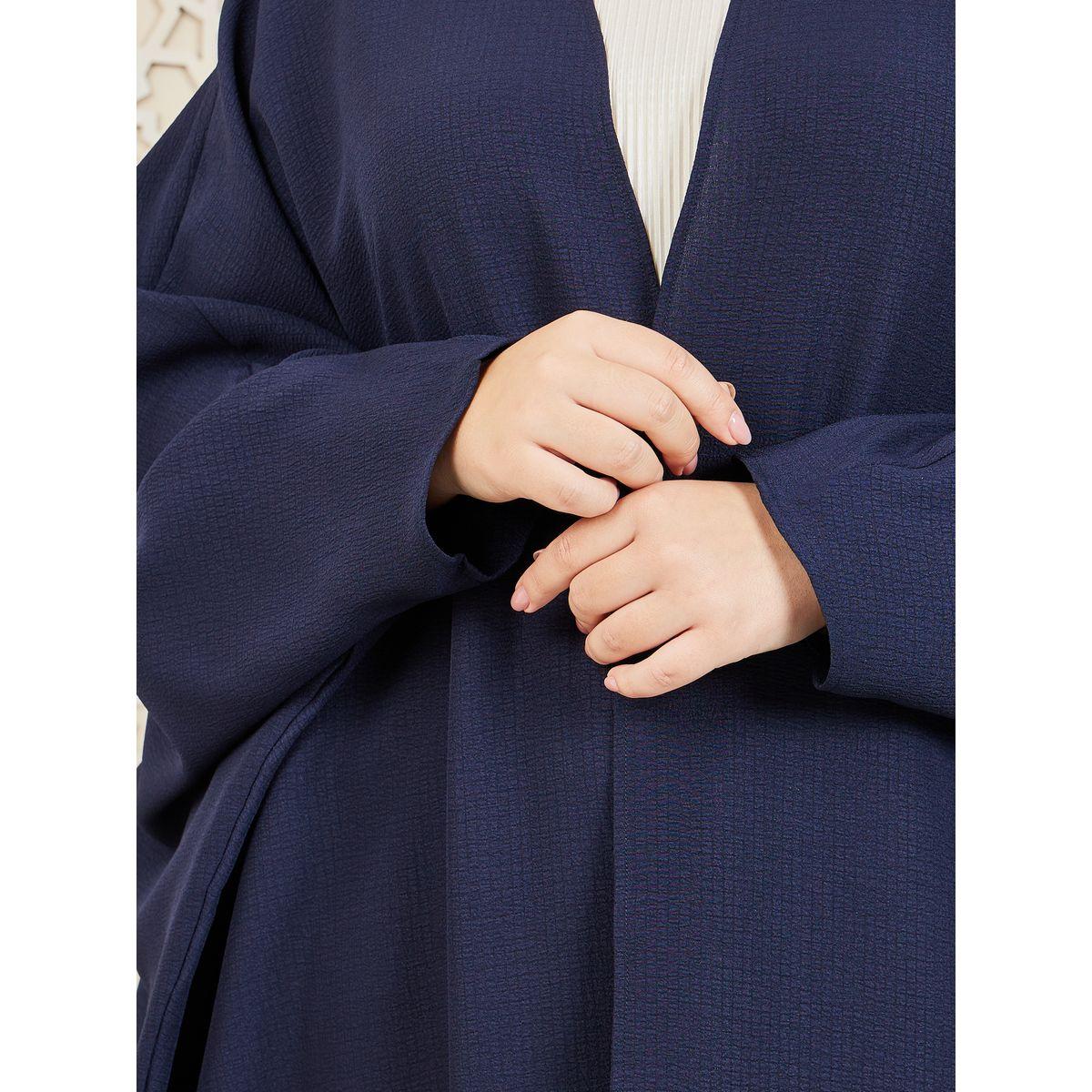 Styli Oversized Textured Maxi Length Kimono-women-clothing-shirtsandblouses-shirts-image-2