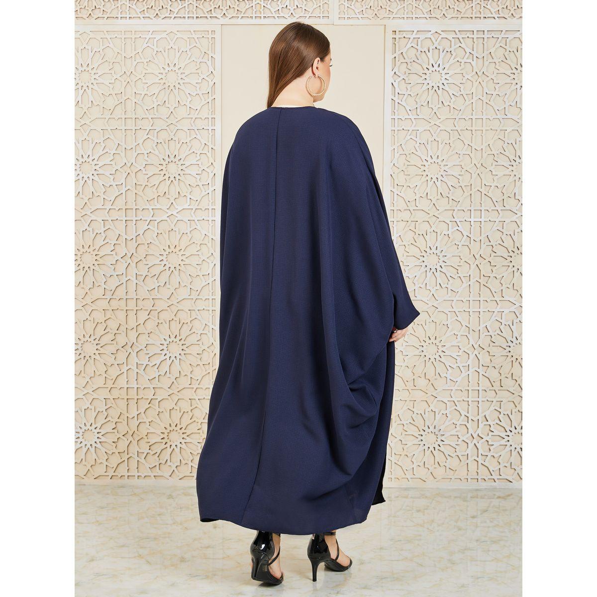Styli Oversized Textured Maxi Length Kimono-women-clothing-shirtsandblouses-shirts-image-4
