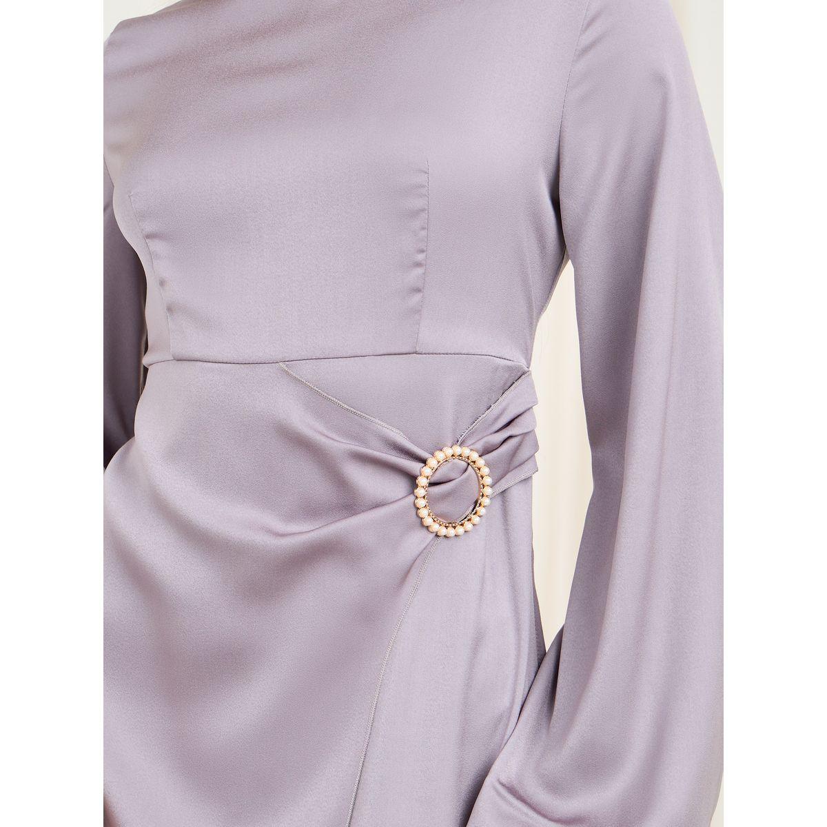 Styli Embellished Buckle Shift Midi Dress-women-clothing-dresses-image-3