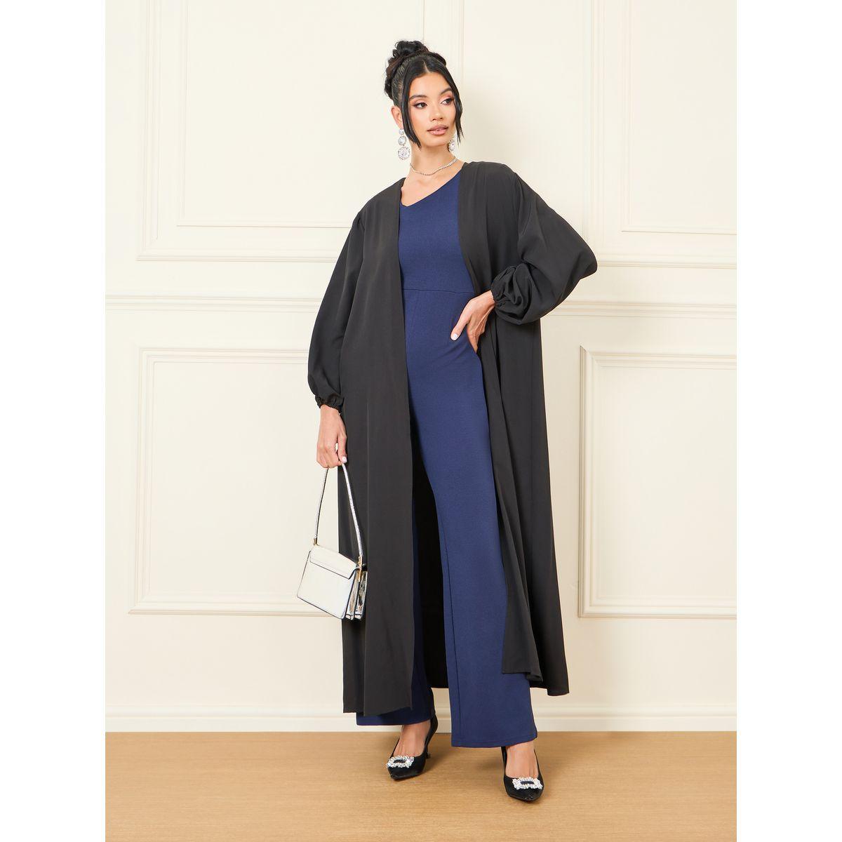 Styli Solid Volume Sleeves Regular Fit Maxi Length Kimono-women-clothing-shirtsandblouses-shirts-image-1