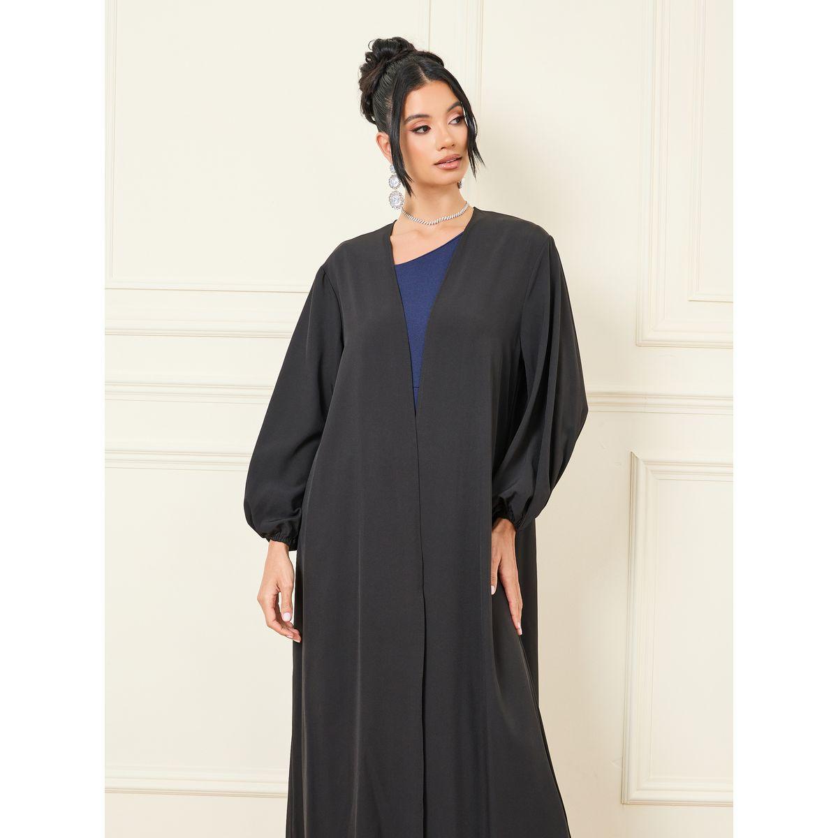 Styli Solid Volume Sleeves Regular Fit Maxi Length Kimono-women-clothing-shirtsandblouses-shirts-image-2