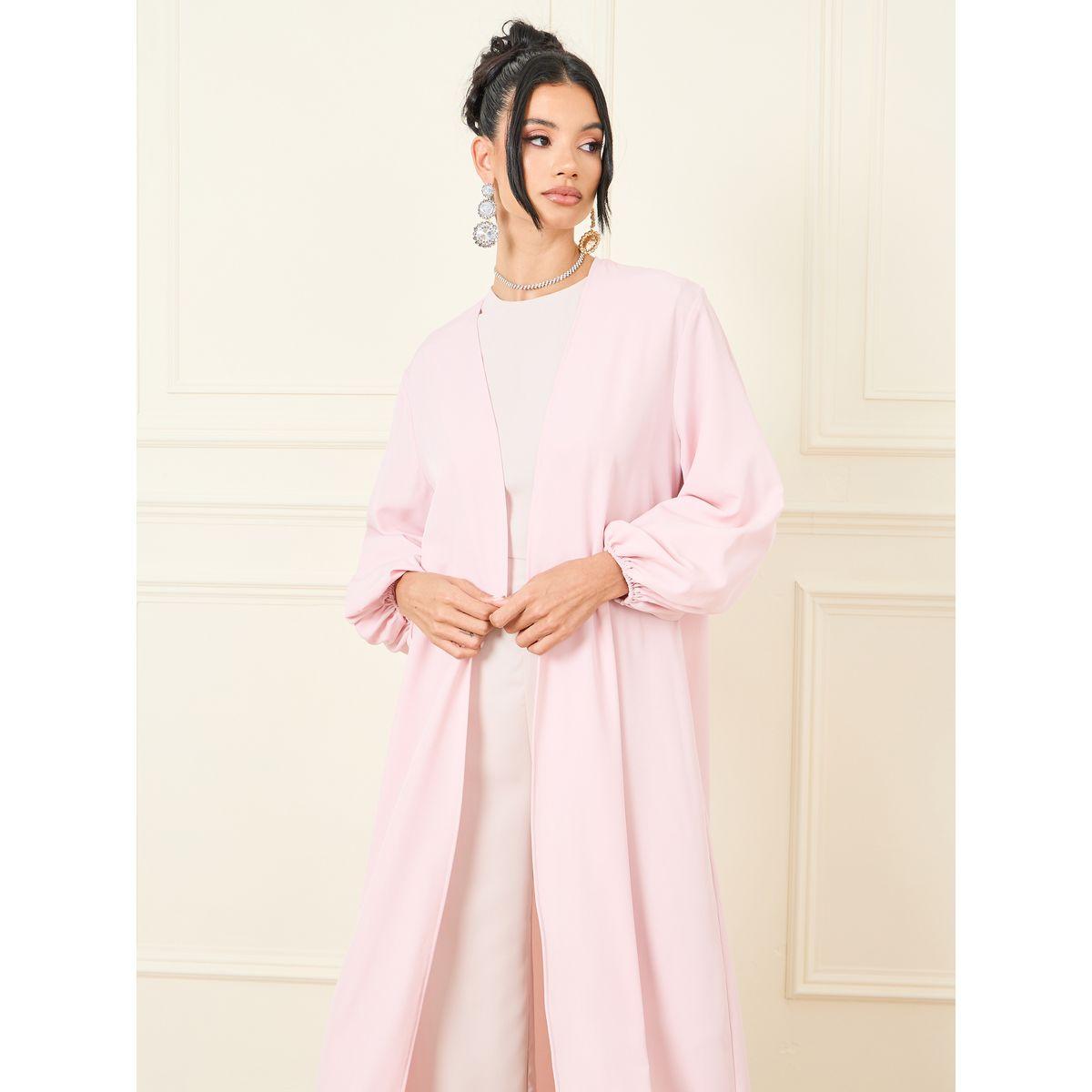 Styli Solid Regular Fit Maxi Length Kimono-women-clothing-shirtsandblouses-shirts-image-2