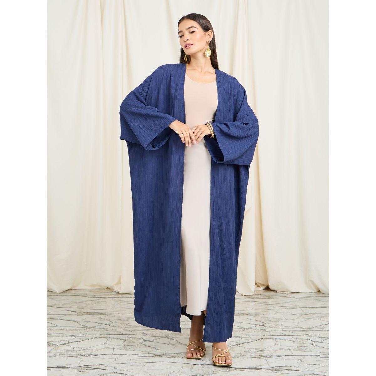Styli Oversized Textured Maxi Kimono-women-clothing-shirtsandblouses-shirts-image-1