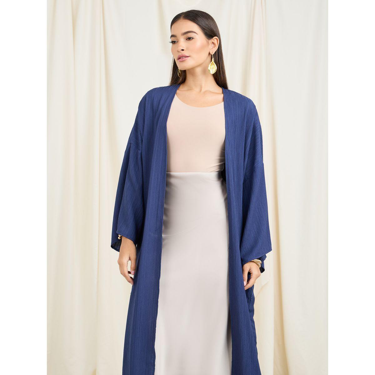 Styli Oversized Textured Maxi Kimono-women-clothing-shirtsandblouses-shirts-image-2