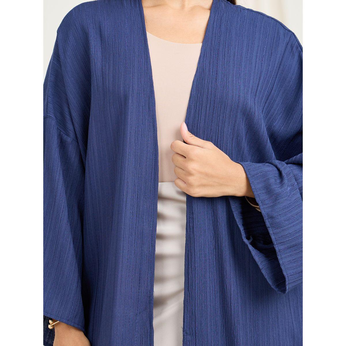 Styli Oversized Textured Maxi Kimono-women-clothing-shirtsandblouses-shirts-image-3