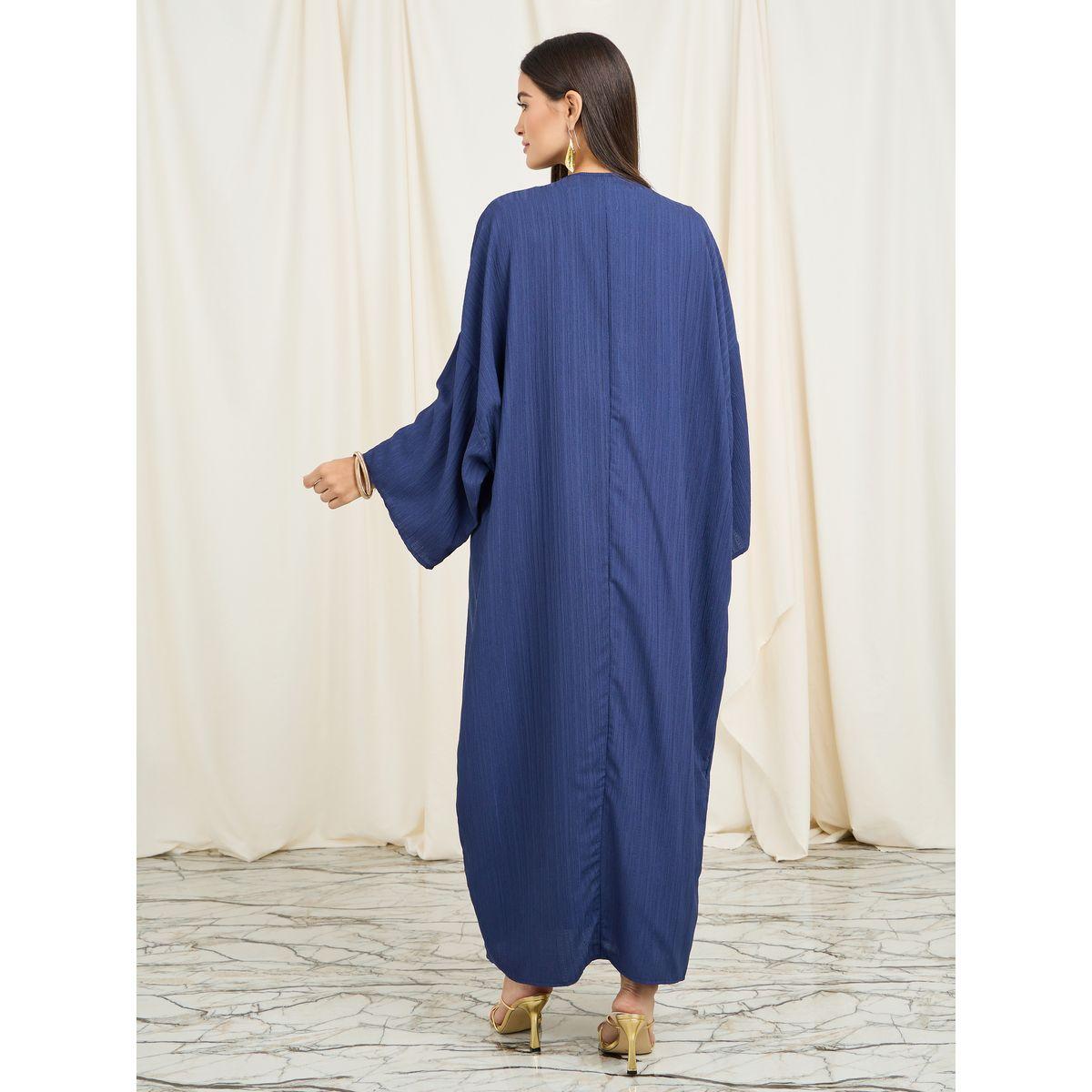 Styli Oversized Textured Maxi Kimono-women-clothing-shirtsandblouses-shirts-image-4