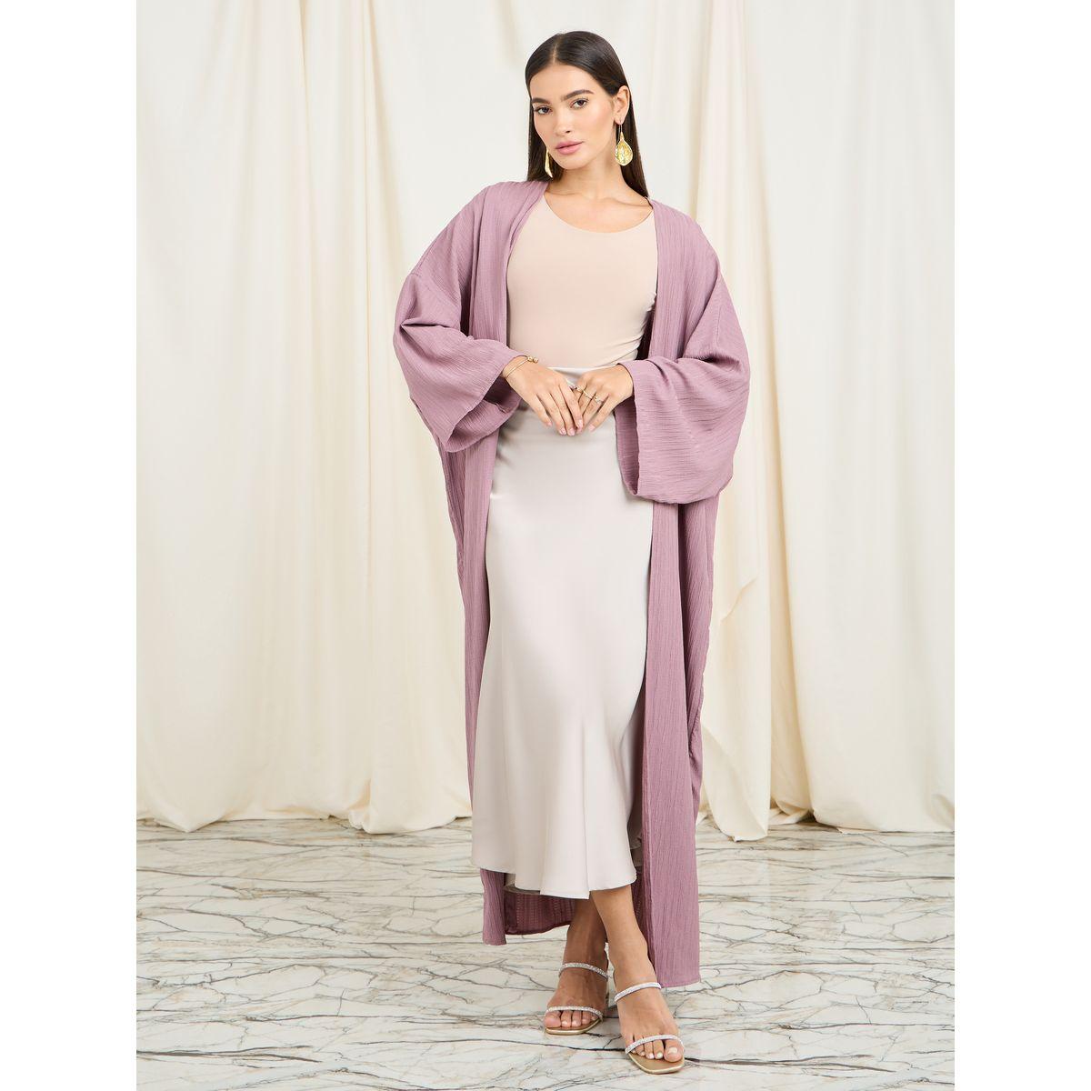 Styli Oversized Textured Maxi Kimono-women-clothing-shirtsandblouses-shirts-image-1