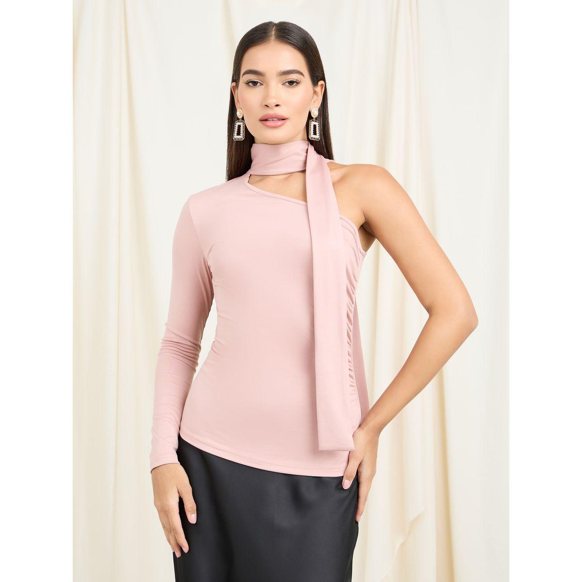 بلوزة محبوكة بكتف واحد-women-clothing-shirtsandblouses-blouses-image-2