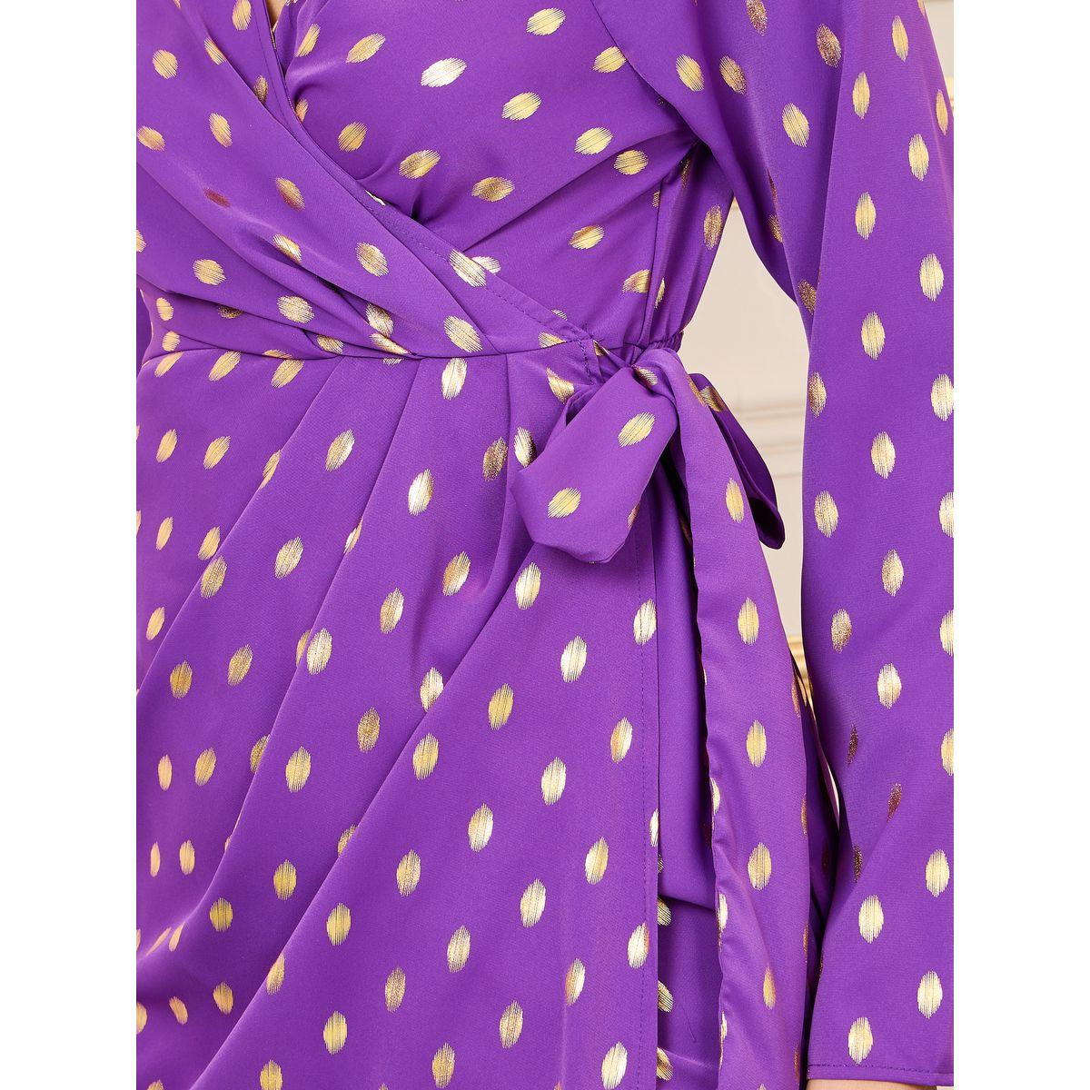 فستان ميدي بنمط لف وطبعة فويل-women-clothing-dresses-image-3