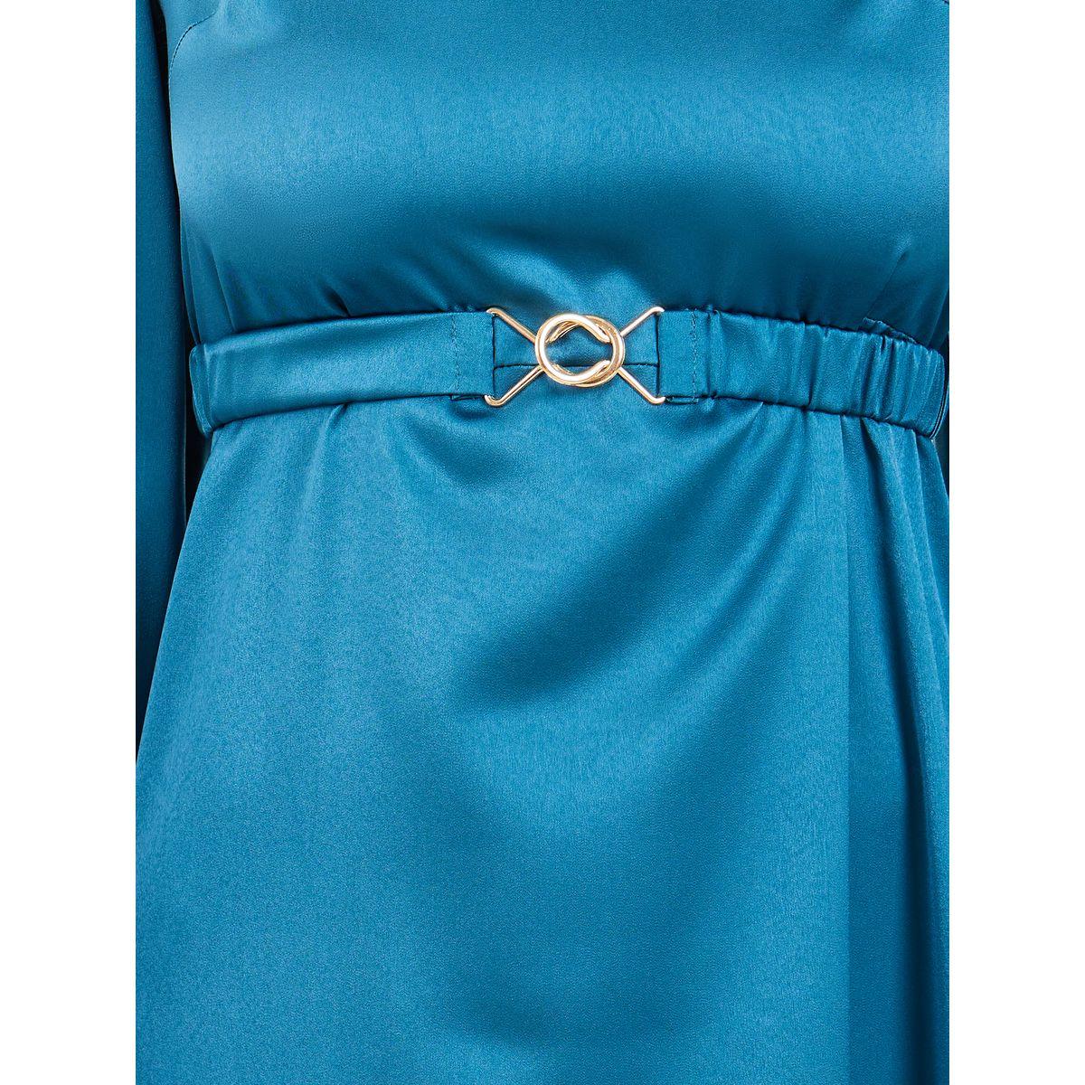 فستان طويل بحافة واسعة وحزام خصر-women-clothing-dresses-image-3