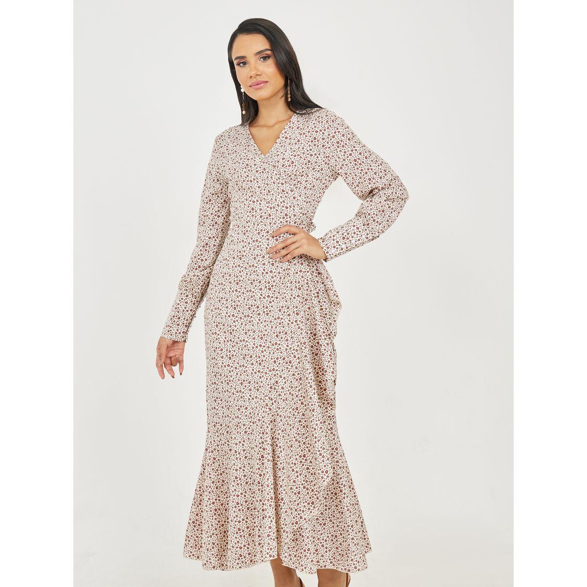 Styli Floral Ditsy Print Wrap Maxi Dress-women-clothing-dresses-image-2