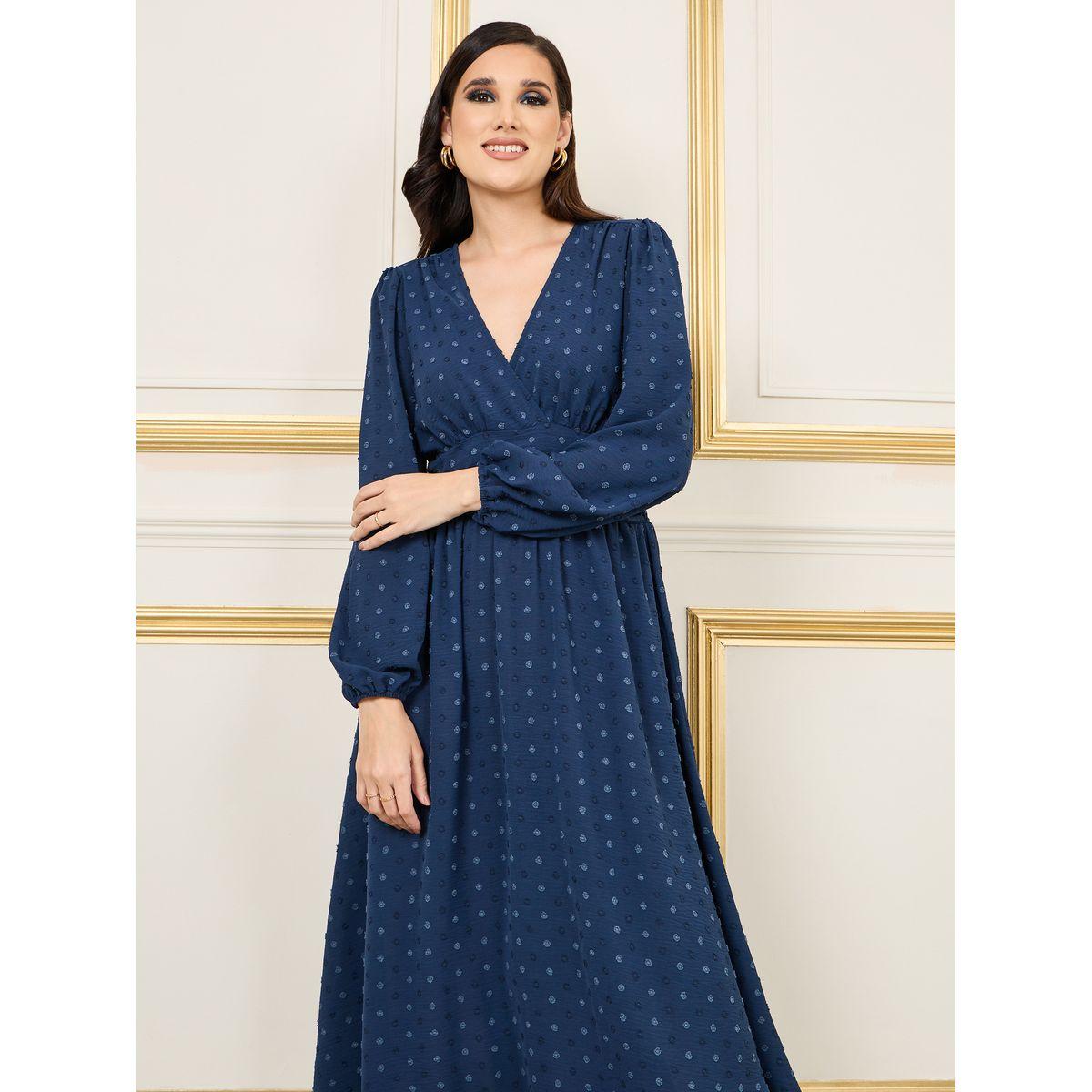 فستان ميدي بكسرات وتفاصيل مُطرّزة-women-clothing-dresses-image-2