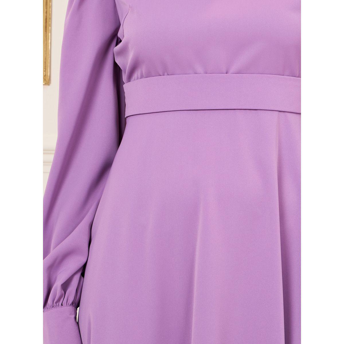 Styli Bishop Sleeves Square Neck A-Line Midi Dress-women-clothing-dresses-image-3