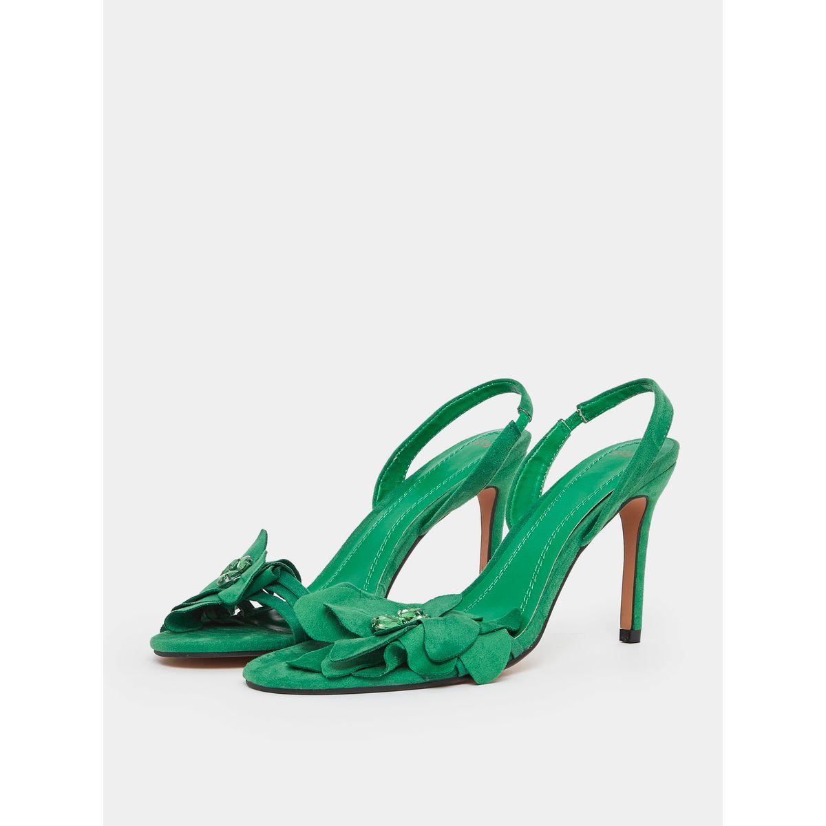 صندل مزين بزهور مع سير خلفي-women-shoes-heels-image-3
