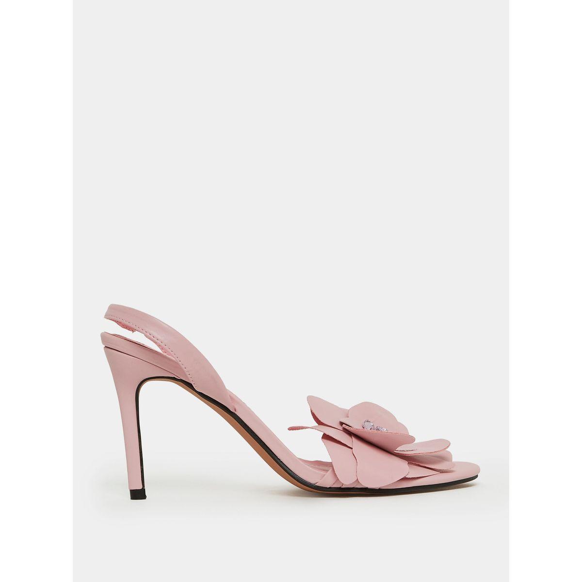 Styli Floral Applique Slingback Heel Sandal-women-shoes-heels-image-2