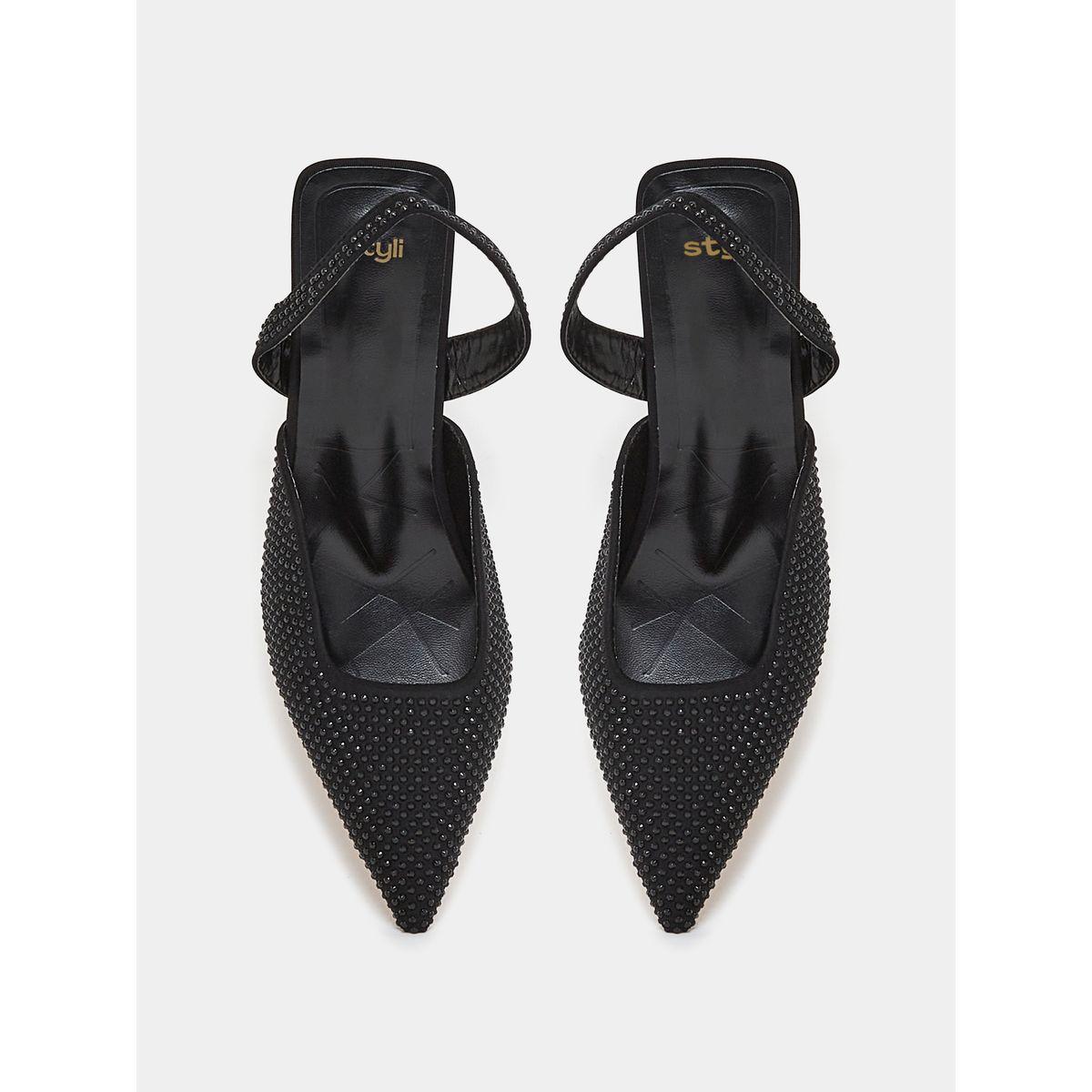 Styli Embellished Pointed Toe Slingback Pump-women-shoes-heels-image-5