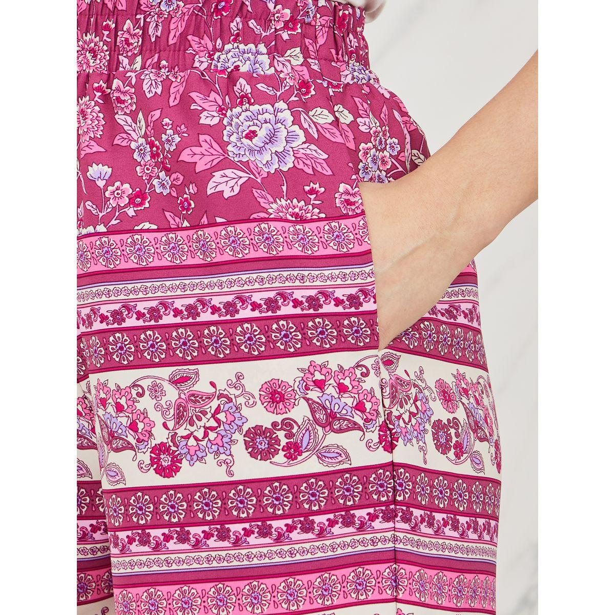 Styli Paisley Print Shorts with Pocket Detail-women-clothing-bottoms-shorts-image-3