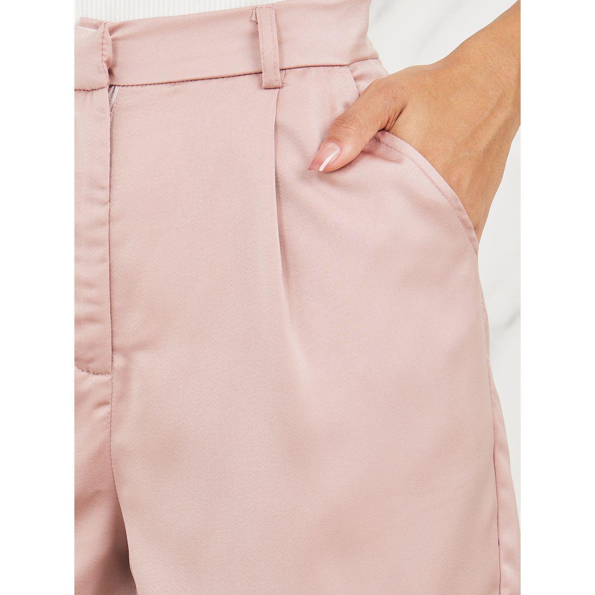 Styli Satin Pleated High Rise Shorts-women-clothing-bottoms-shorts-image-3