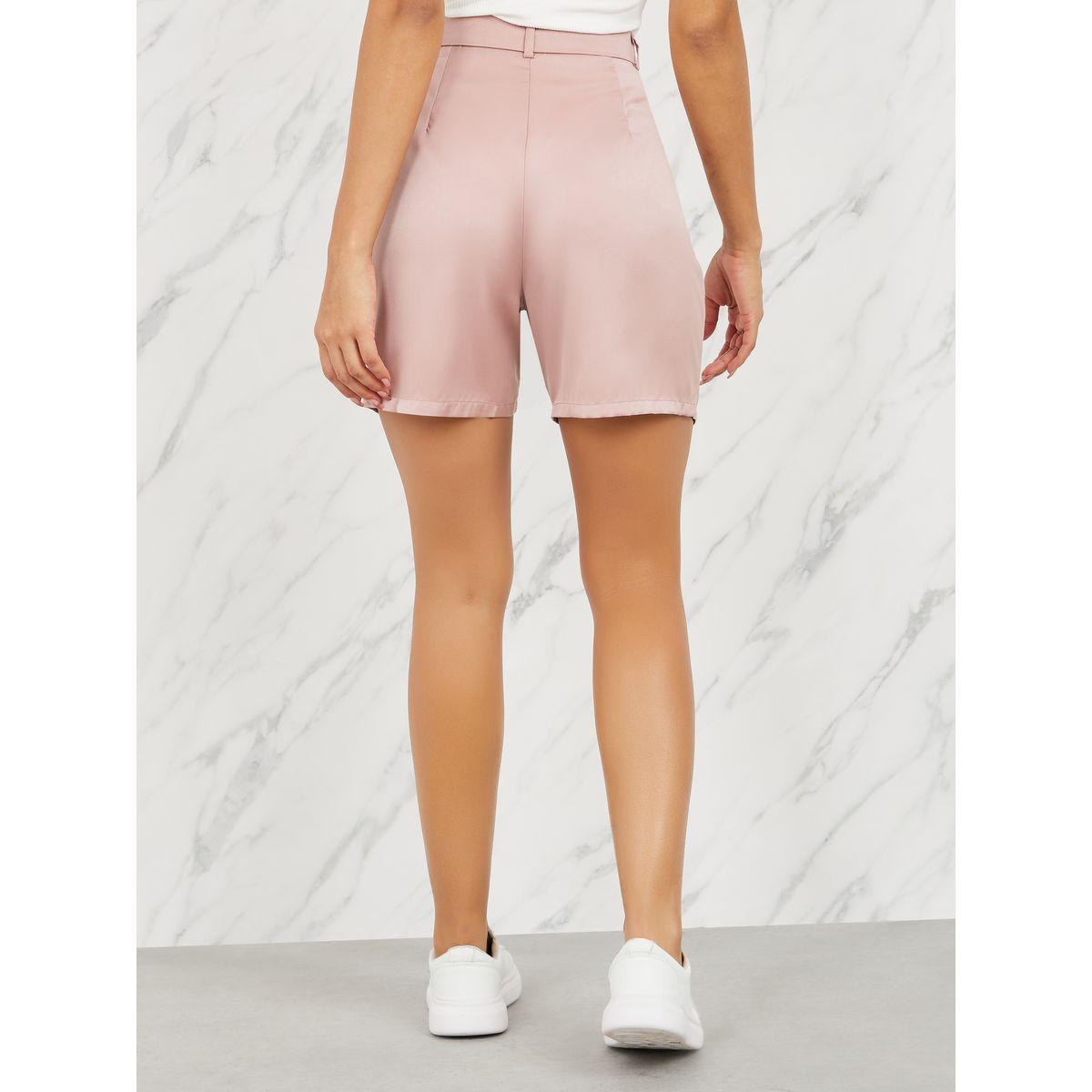 شورت ساتان بخصر عالي وكسرات-women-clothing-bottoms-shorts-image-4