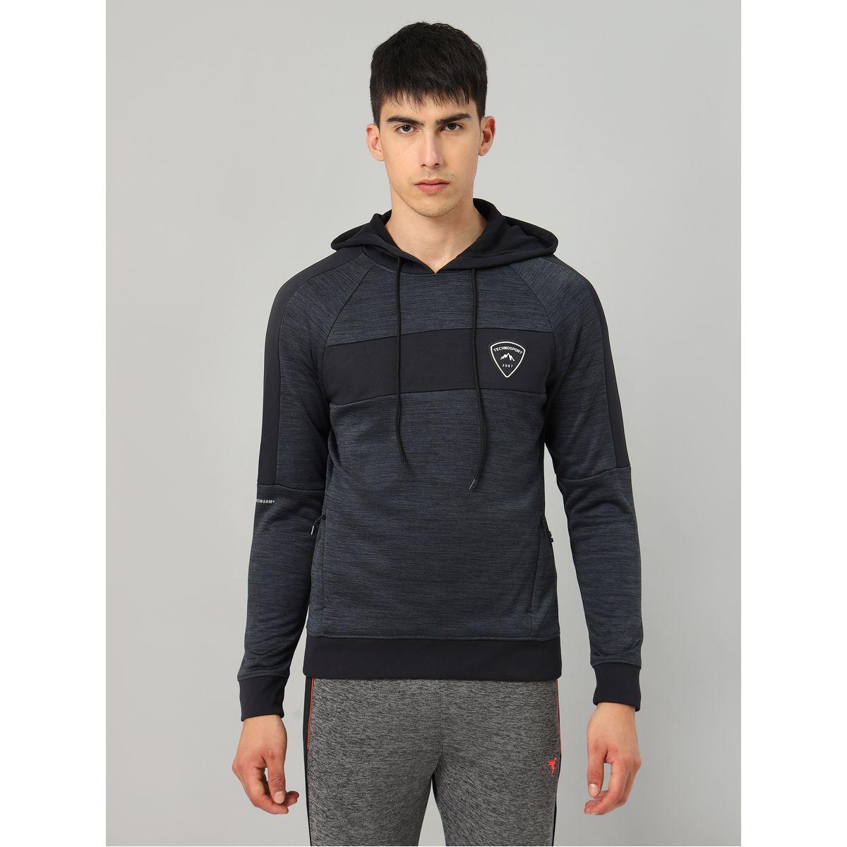 جاكيت فليس بياقة هودي تكنوسبورت × ستايلي-men-clothing-sportswearandactivewear-hoodiesandsweatshirts-image-1