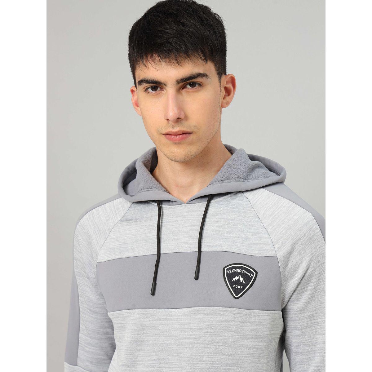 جاكيت فليس بياقة هودي تكنوسبورت × ستايلي-men-clothing-sportswearandactivewear-hoodiesandsweatshirts-image-1