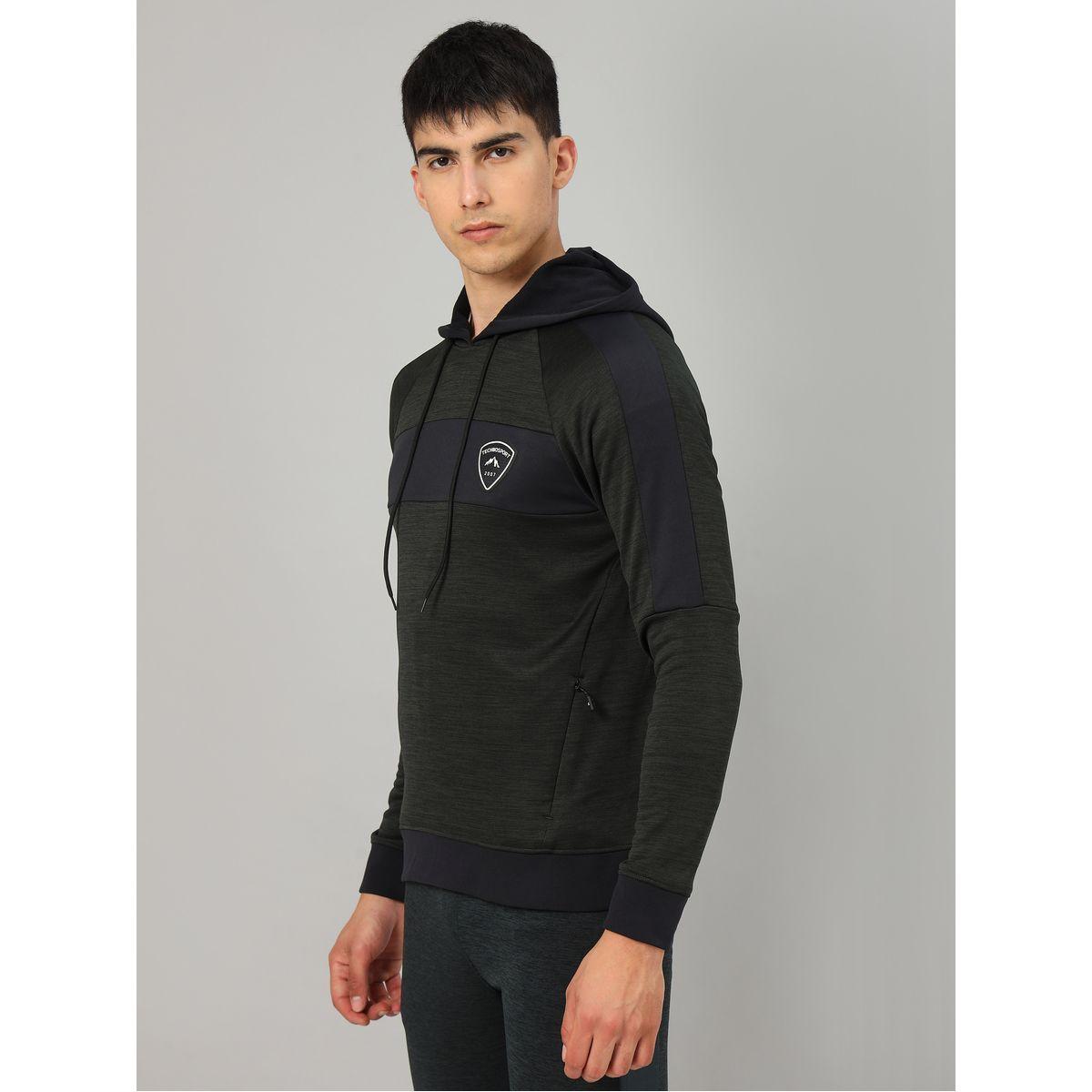 Technosport X Styli Contrast Panel Melange Fleece Jacket with Hood-men-clothing-sportswearandactivewear-hoodiesandsweatshirts-image-4