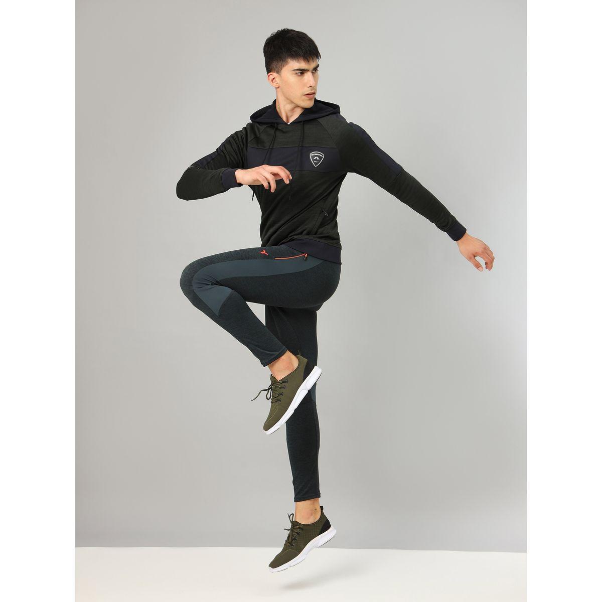 Technosport X Styli Contrast Panel Melange Fleece Jacket with Hood-men-clothing-sportswearandactivewear-hoodiesandsweatshirts-image-5