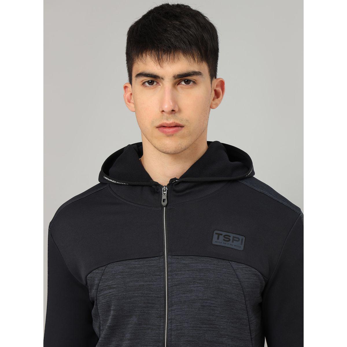 Technosport X Styli Colorblock Melange Fleece Jacket with Hood-men-clothing-jacketsandblazers-jackets-image-2
