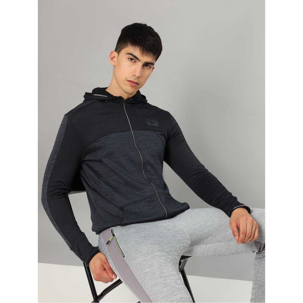 Technosport X Styli Colorblock Melange Fleece Jacket with Hood-men-clothing-jacketsandblazers-jackets-image-3
